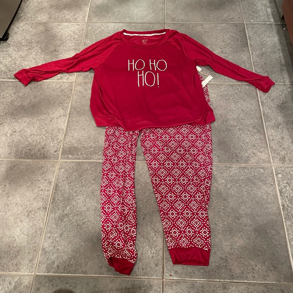 Rae Dunn ho ho ho pajamas set size 2xl